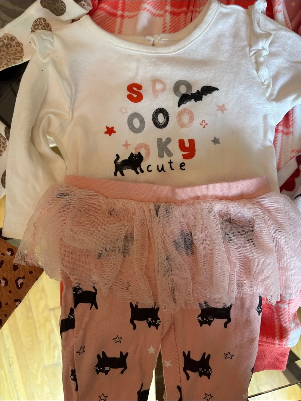 Fall girls size 3-6 month lot of 8! Onesies, Halloween and fleece pajamas & more